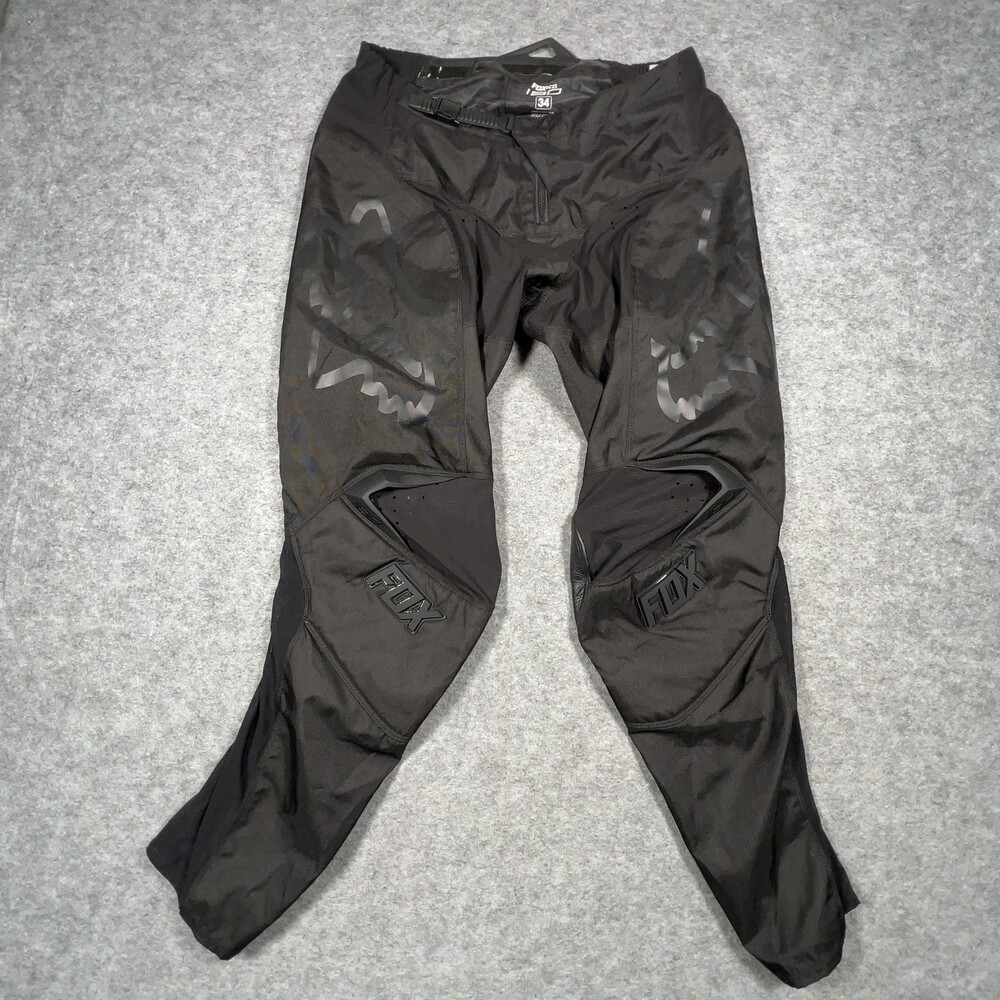 Fox Racing 180 Motocross Pants Mens 34 Black Polyester MX Riding Dirt Bike
